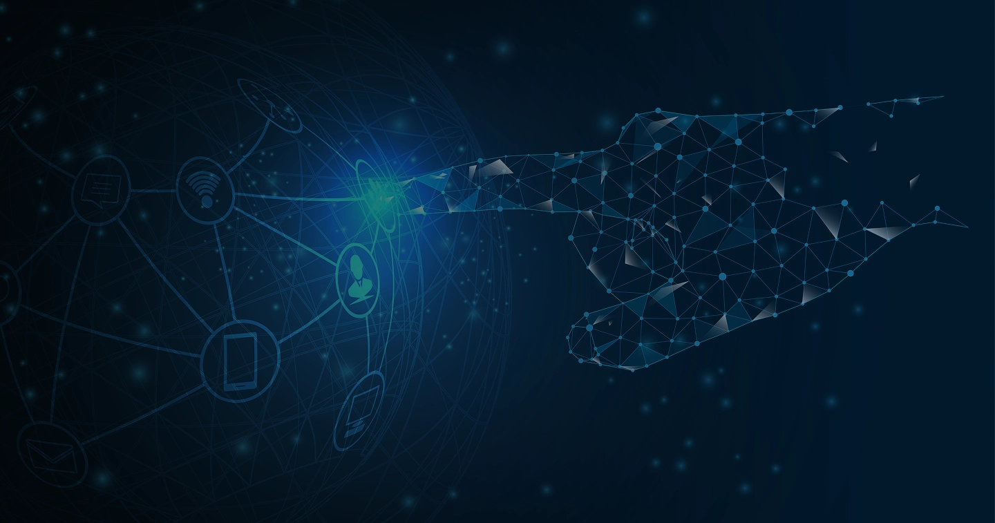 Grafica di sfondo della pagina contatti di Alinixio